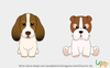 Soft and Cute Sitting Dog Toys/Plush Dog Toys for Kids