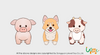 Customized Stuffed/Plush Pig/Dog/Cow Toys Animal/Farm Toy