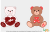 Valentine's Day Teddybear Stuffed Toys / Valentine's Day's Bear Soft Toys Gift/ Custom Plush Toy 
