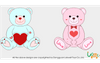 Valentine's Day Teddy Bear Plush Toy with Heart/Valentine's Day Bear Plush Toy Gift/Custom Plush Toy