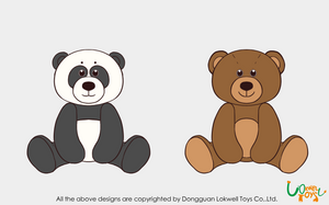 Cute cute stuffed/plush panda/brown/teddy bear toy manufacturer animal OEM